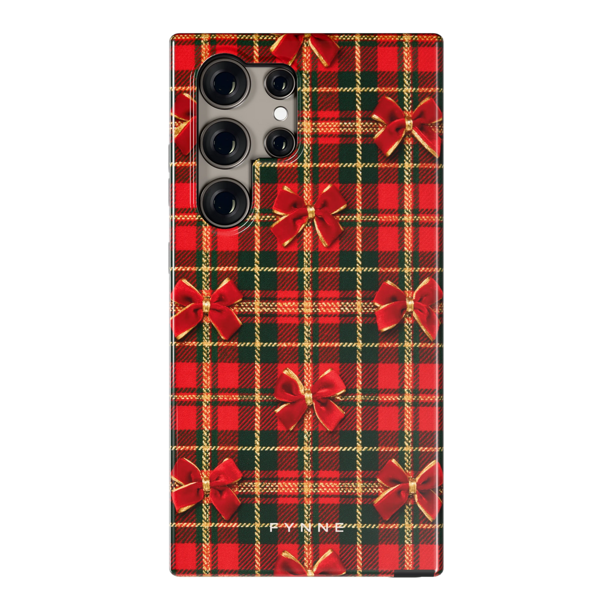 Tartan strikjes hoesje voor Galaxy S24 Ultra, achterkant