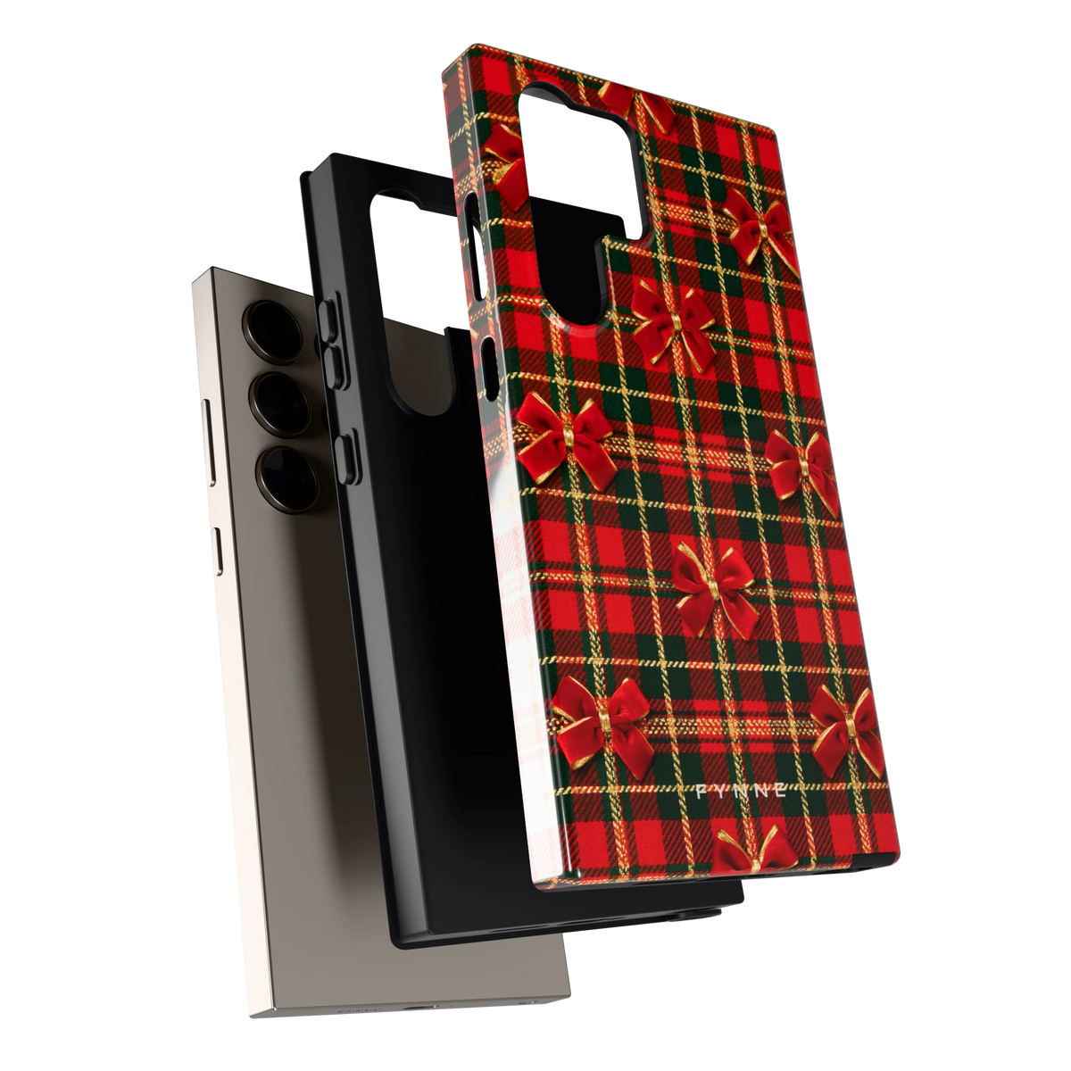 Tartan strikjes hoesje voor Galaxy S24 Ultra, los van de telefoon