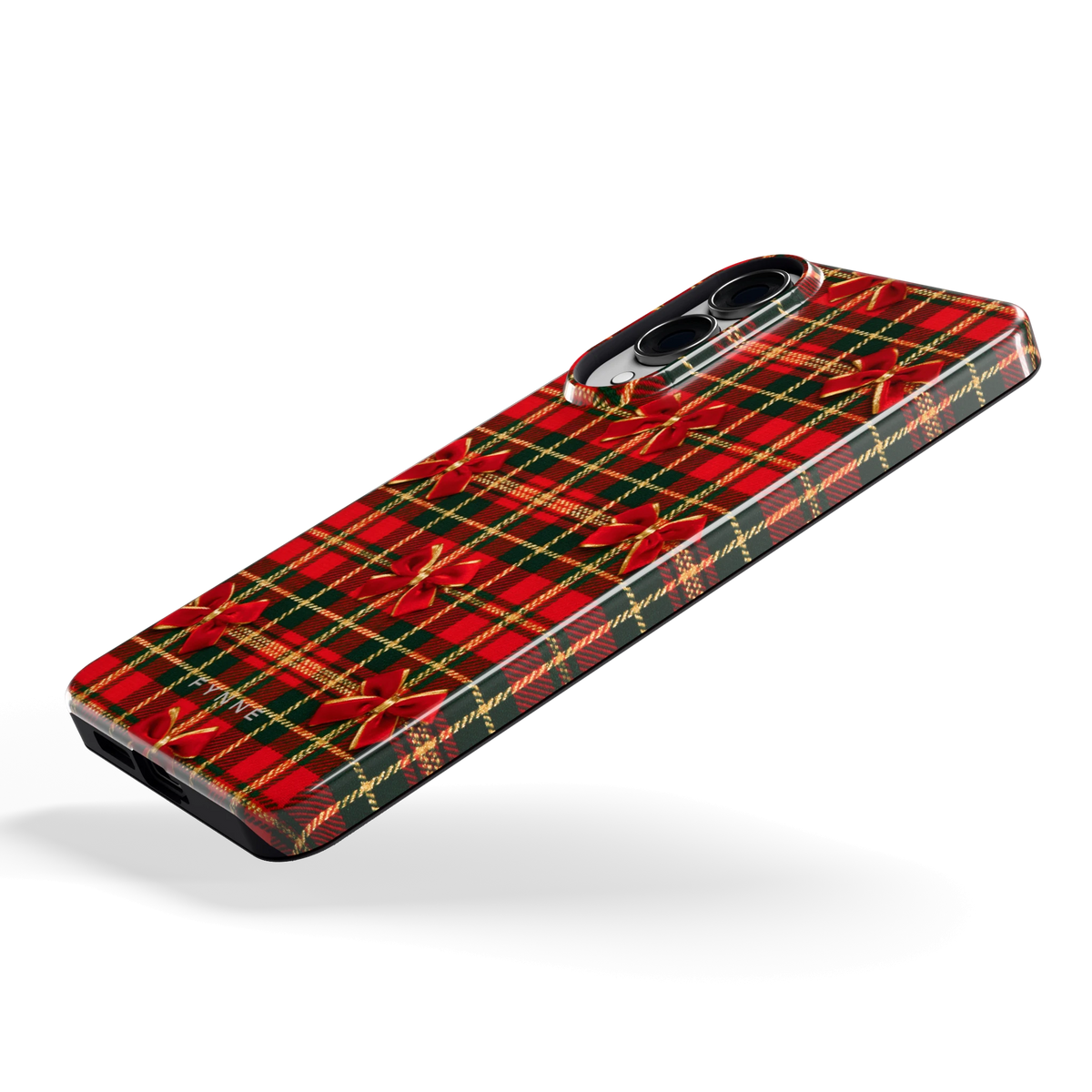 Tartan strikjes hoesje voor Galaxy S25 Edge, schuin
