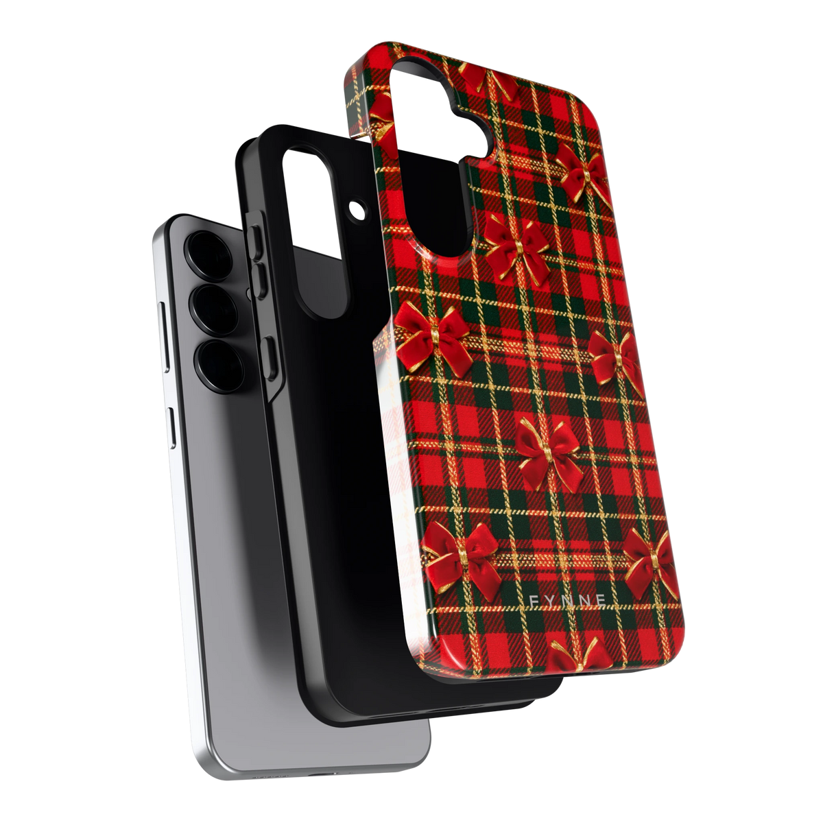 Tartan strikjes hoesje voor Galaxy S25, los van de telefoon