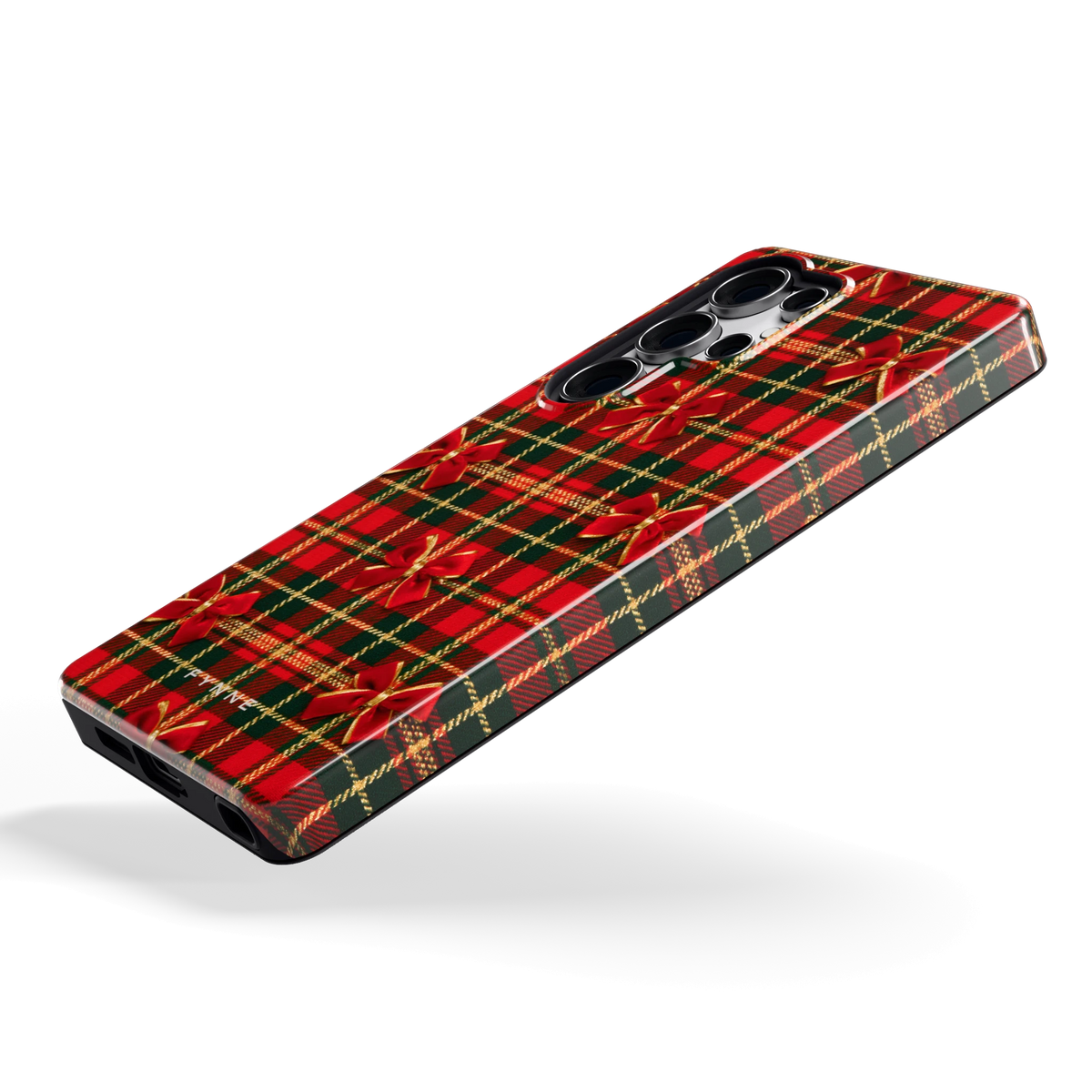 Tartan strikjes hoesje voor Galaxy S25 Ultra, schuin