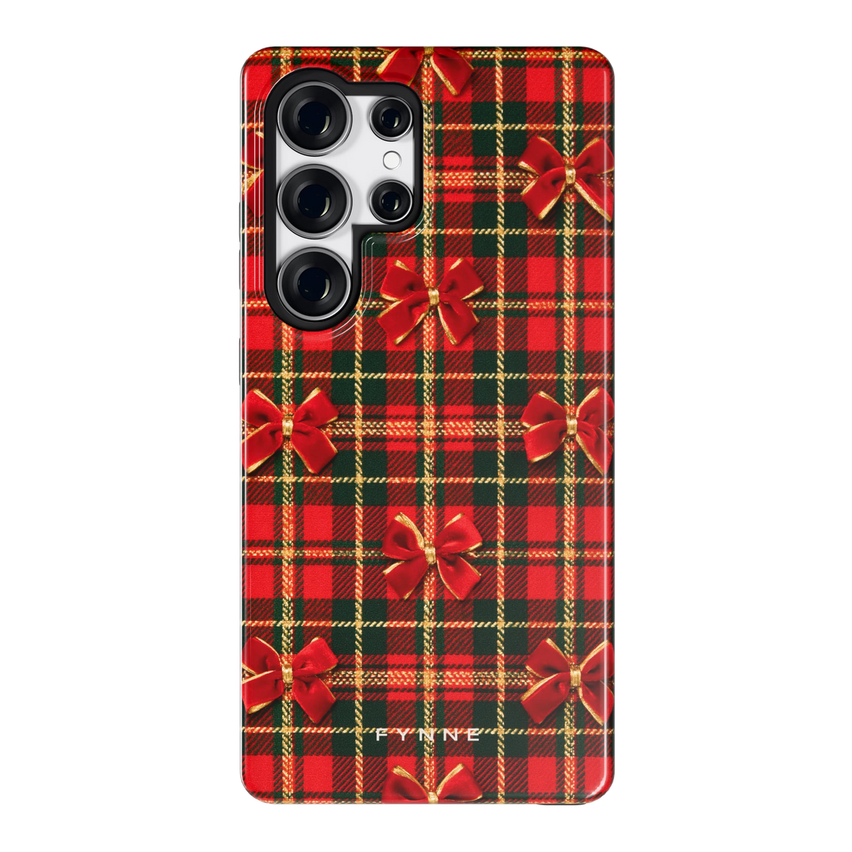 Tartan strikjes hoesje voor Galaxy S25 Ultra, achterkant