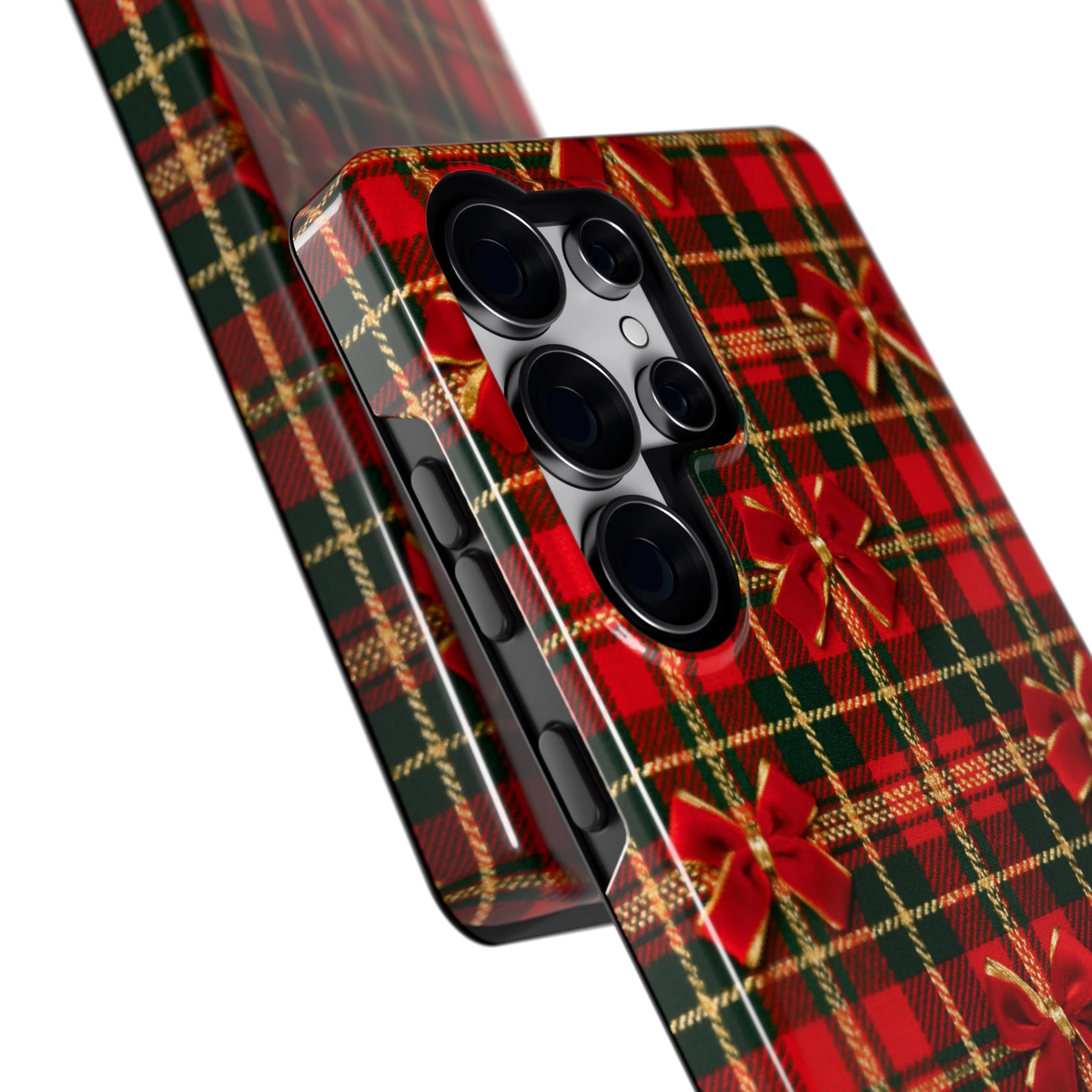 Tartan strikjes hoesje voor Galaxy S25 Ultra, close-up