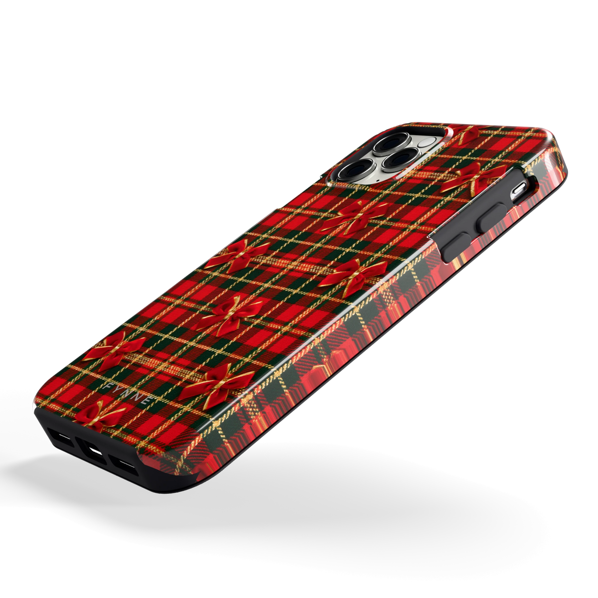 Tartan strikjes hoesje voor iPhone 11 Pro, schuin