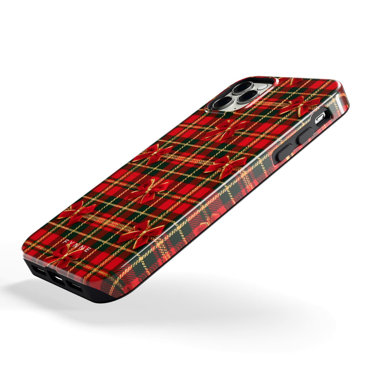 Tartan strikjes hoesje voor iPhone 11 Pro Max, schuin