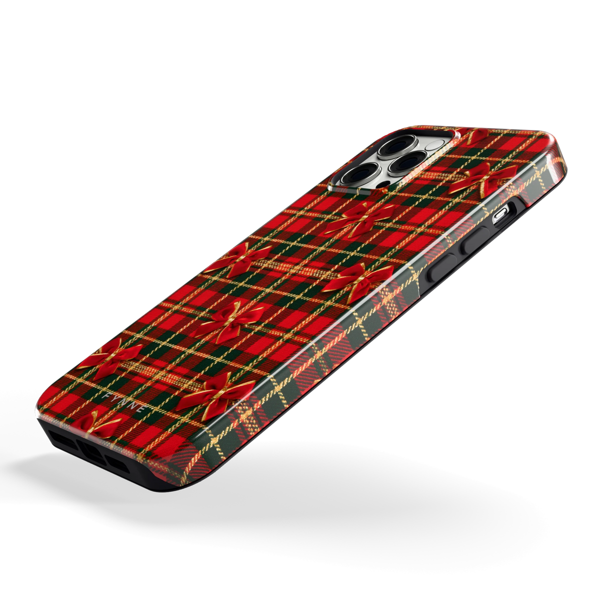 Tartan strikjes hoesje voor iPhone 12 Pro Max, schuin