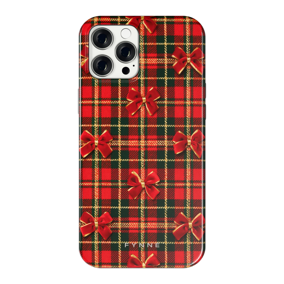 Tartan strikjes hoesje voor iPhone 12 Pro Max, achterkant
