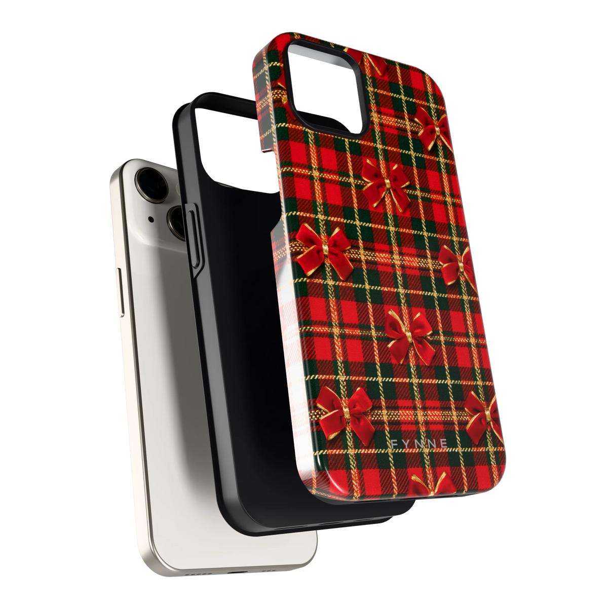 Tartan strikjes hoesje voor iPhone 13, los van de telefoon