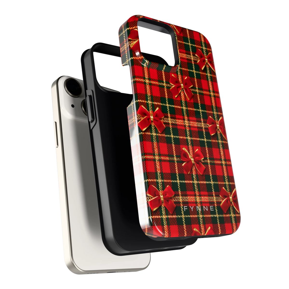 Tartan strikjes hoesje voor iPhone 13 mini, los van de telefoon