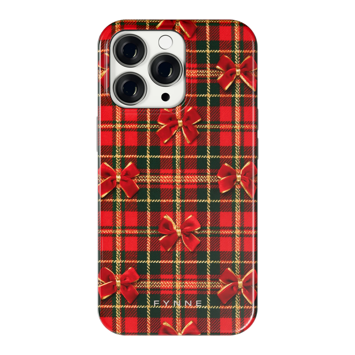Tartan strikjes hoesje voor iPhone 13 Pro, achterkant