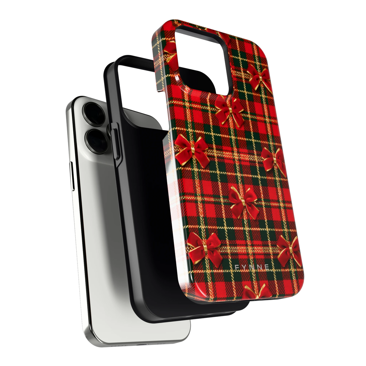 Tartan strikjes hoesje voor iPhone 13 Pro, los van de telefoon