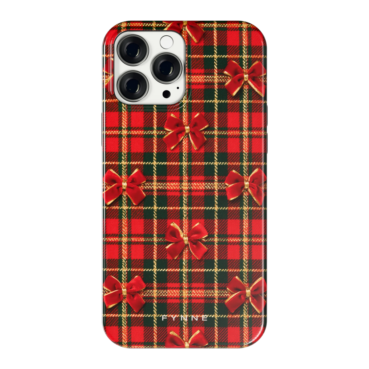 Tartan strikjes hoesje voor iPhone 13 Pro Max, achterkant