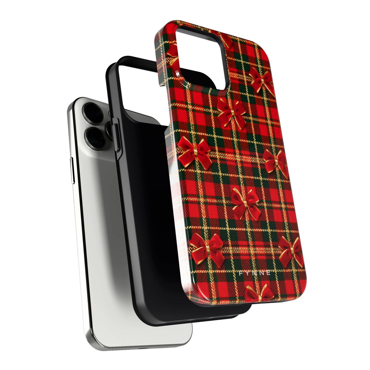 Tartan strikjes hoesje voor iPhone 13 Pro Max, los van de telefoon