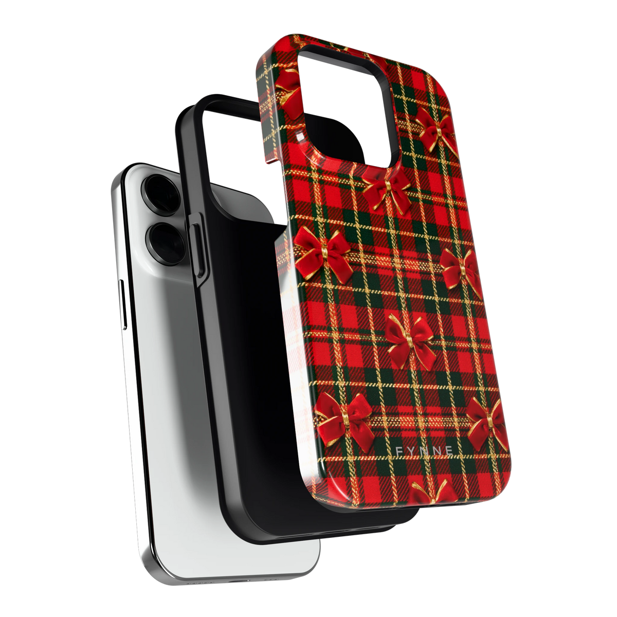 Tartan strikjes hoesje voor iPhone 14 Pro, los van de telefoon