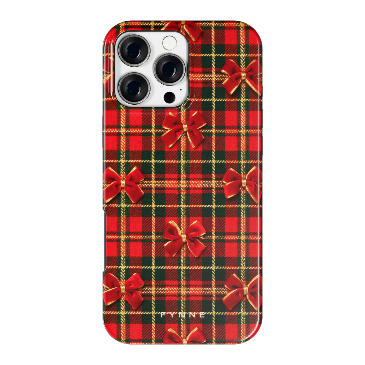 Tartan strikjes hoesje voor iPhone 16 Pro Max, achterkant