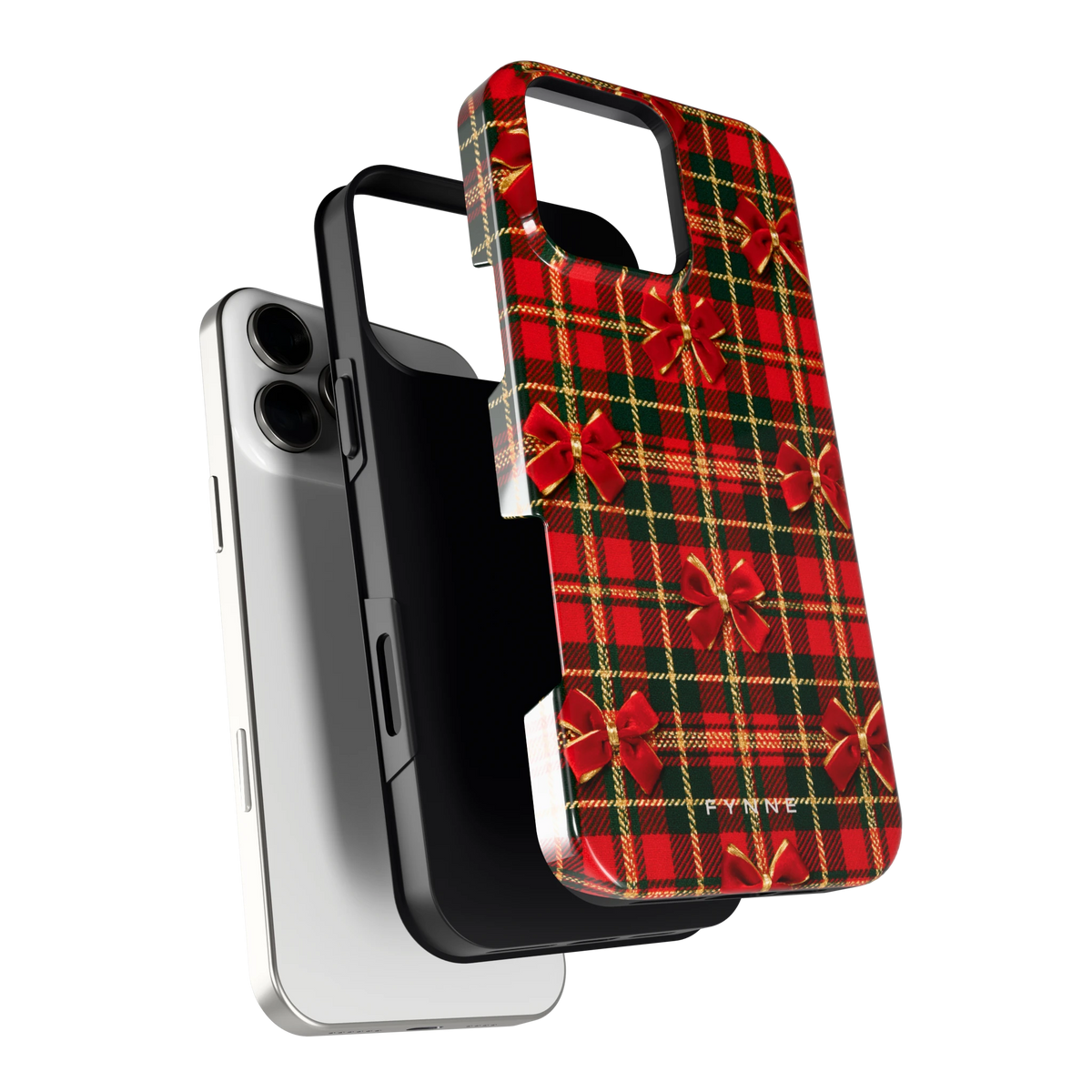 Tartan strikjes hoesje voor iPhone 16 Pro Max, los van de telefoon