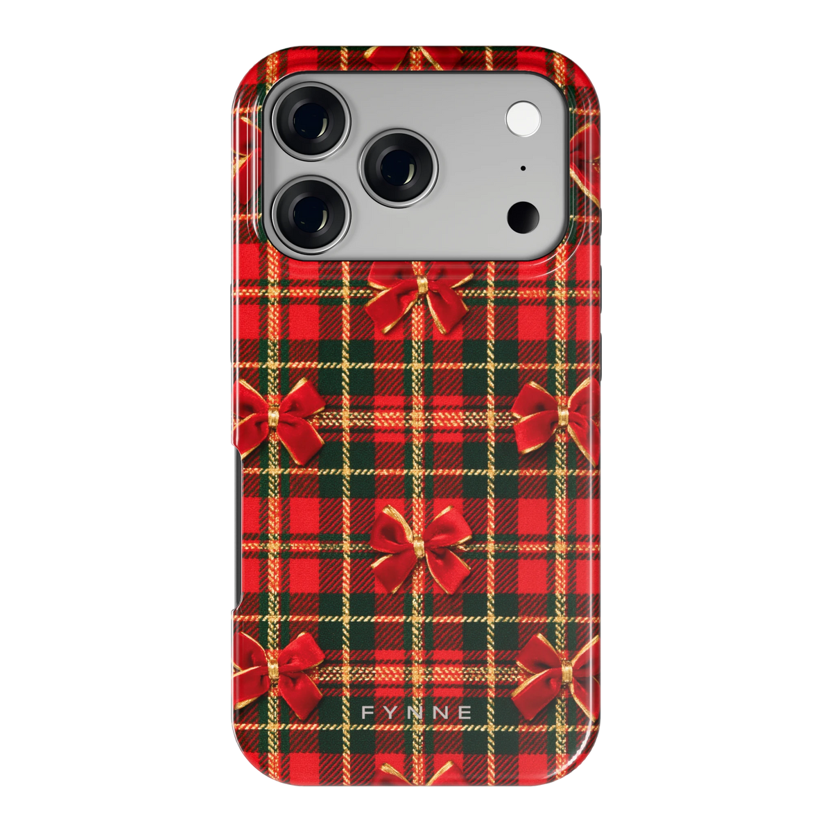 Tartan strikjes hoesje voor iPhone 17 Pro, achterkant