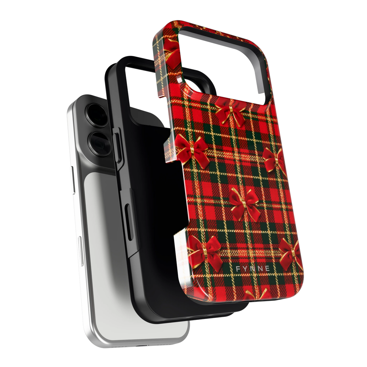 Tartan strikjes hoesje voor iPhone 17 Pro, los van de telefoon