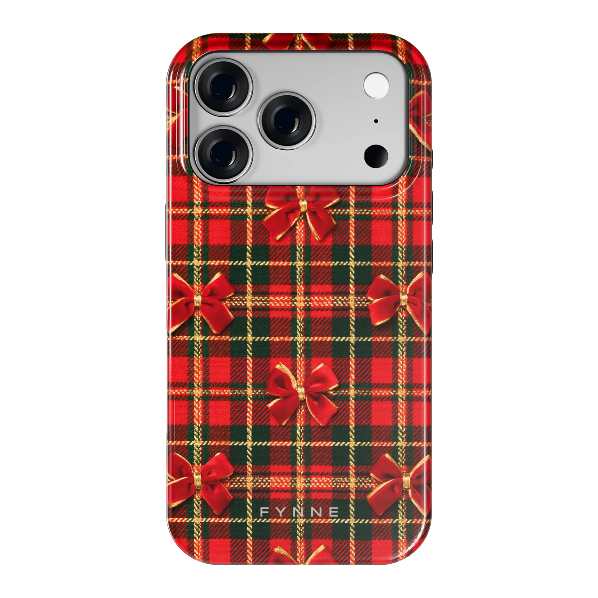 Tartan strikjes hoesje voor iPhone 18 Pro, achterkant
