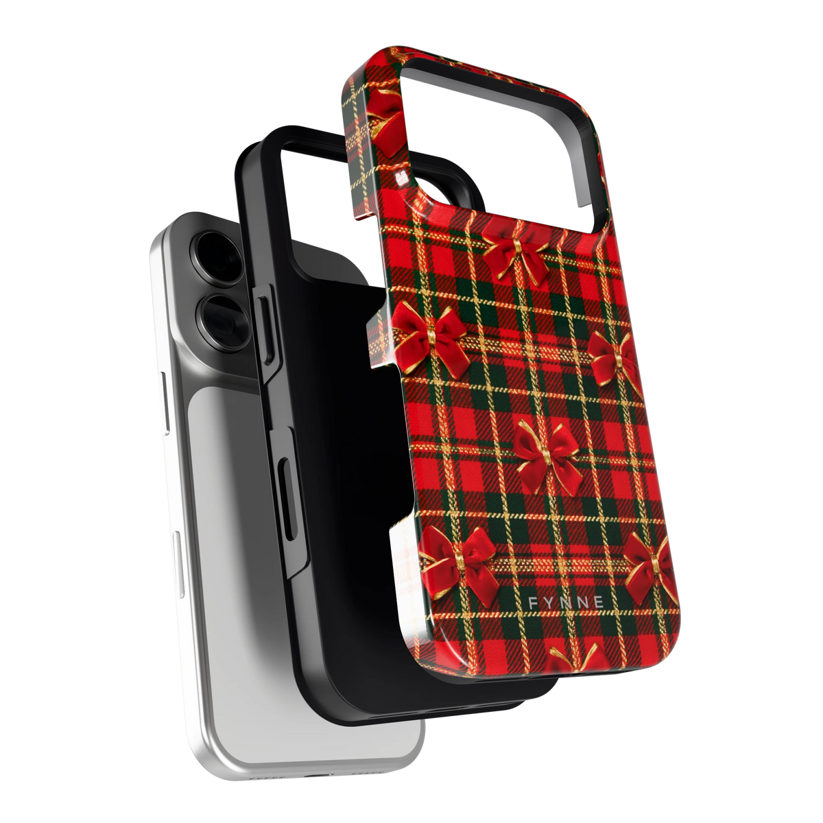 Tartan strikjes hoesje voor iPhone 18 Pro, los van de telefoon
