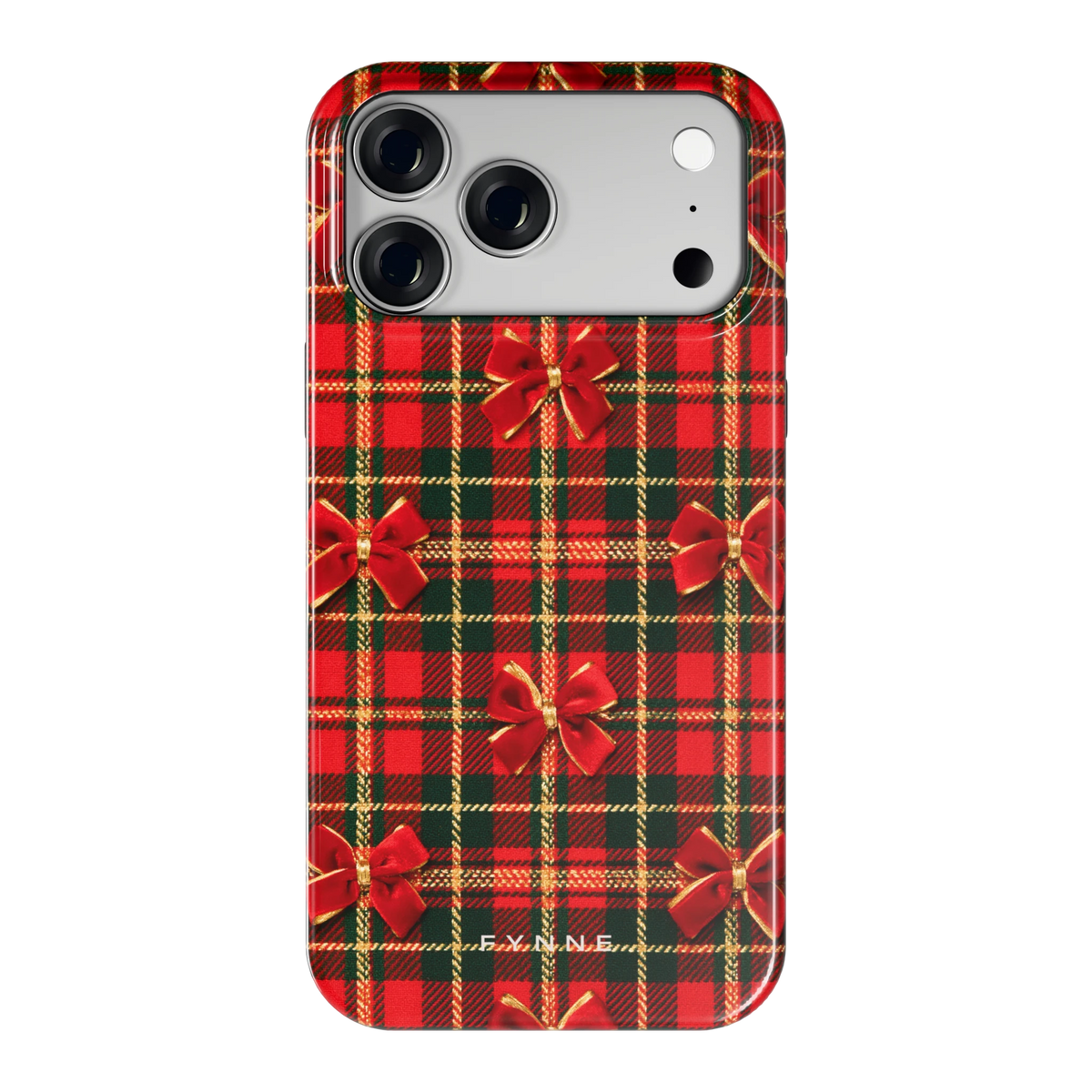 Tartan strikjes hoesje voor iPhone 18 Pro Max, achterkant