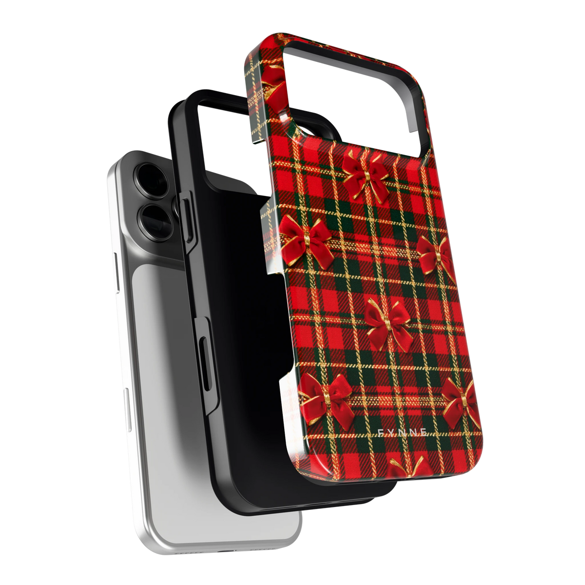 Tartan strikjes hoesje voor iPhone 18 Pro Max, los van de telefoon