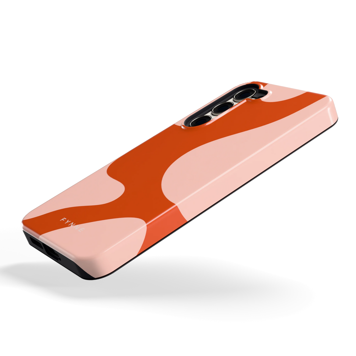Terracotta Vlekken hoesje voor Galaxy S23+, schuin