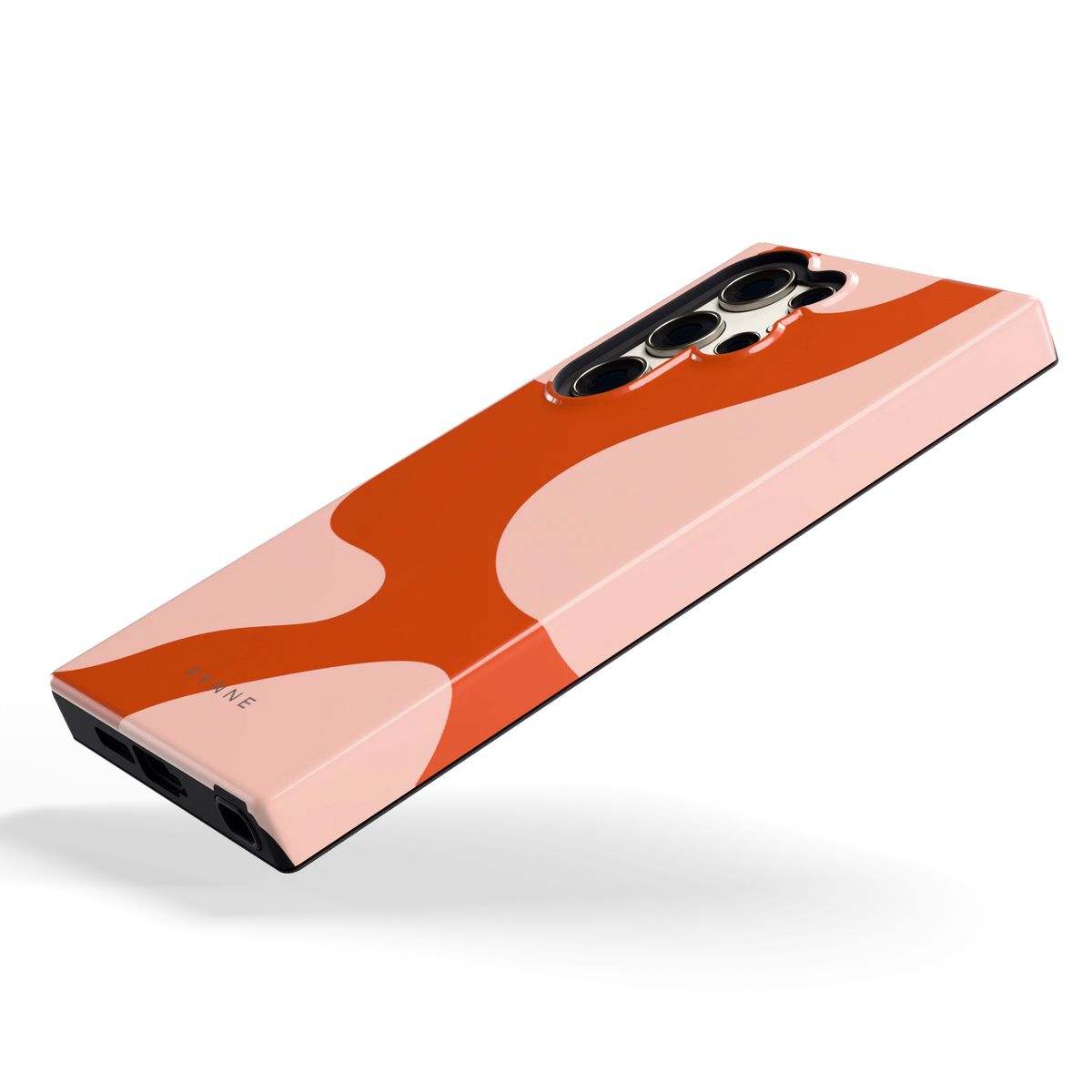 Terracotta Vlekken hoesje voor Galaxy S23 Ultra, schuin