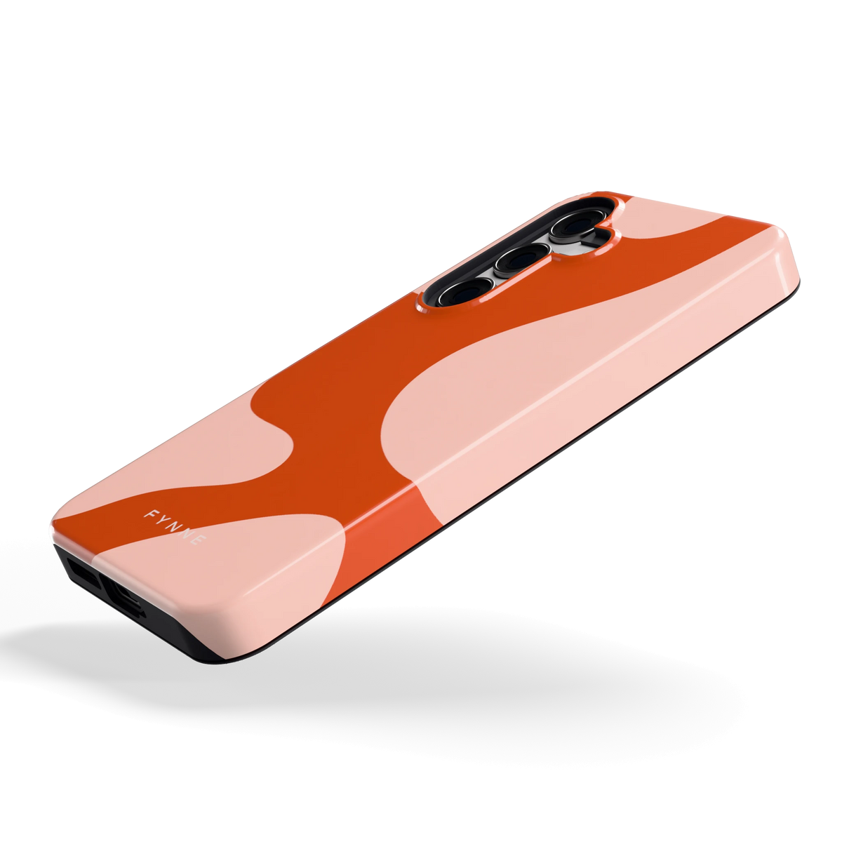 Terracotta Vlekken hoesje voor Galaxy S24, schuin