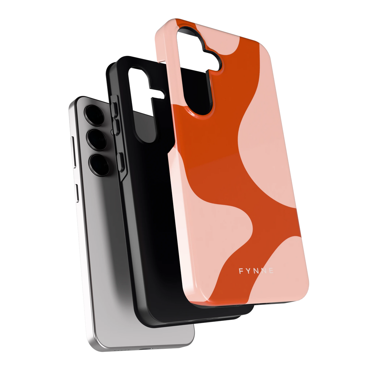 Terracotta Vlekken hoesje voor Galaxy S24, los van de telefoon
