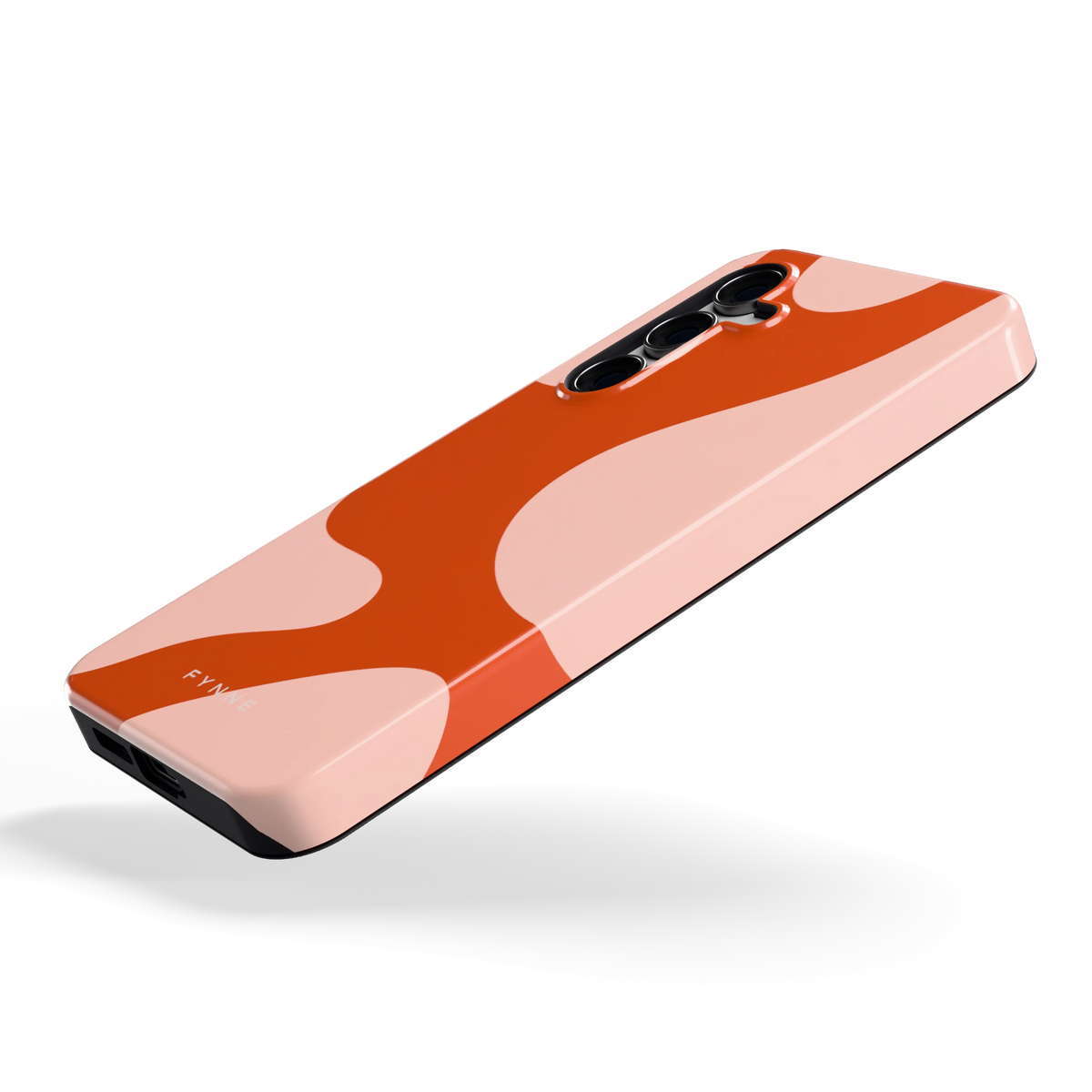Terracotta Vlekken hoesje voor Galaxy S24 FE, schuin