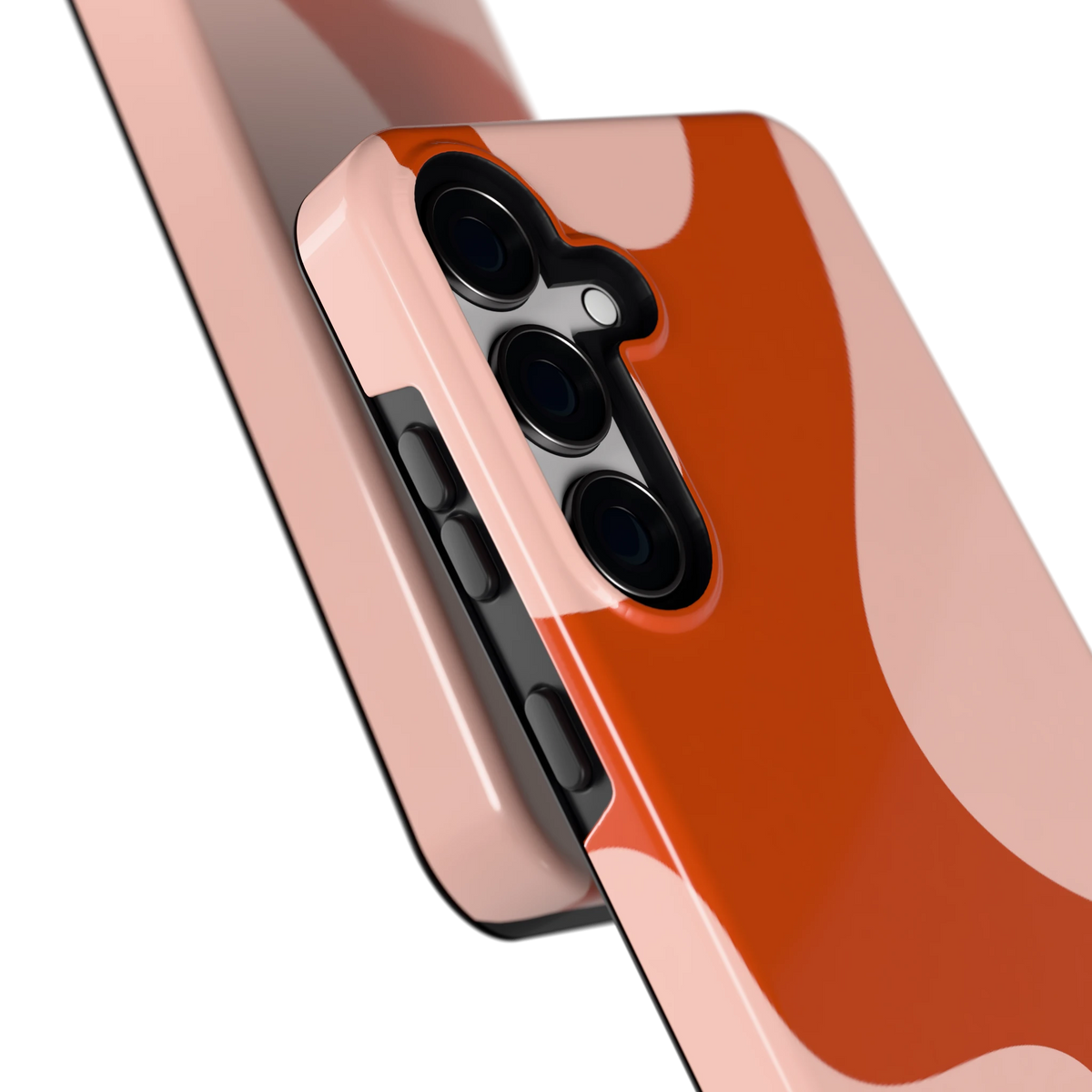 Terracotta Vlekken hoesje voor Galaxy S24+, close-up