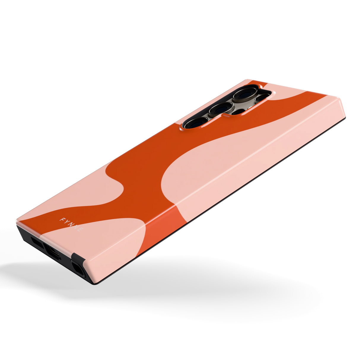Terracotta Vlekken hoesje voor Galaxy S24 Ultra, schuin