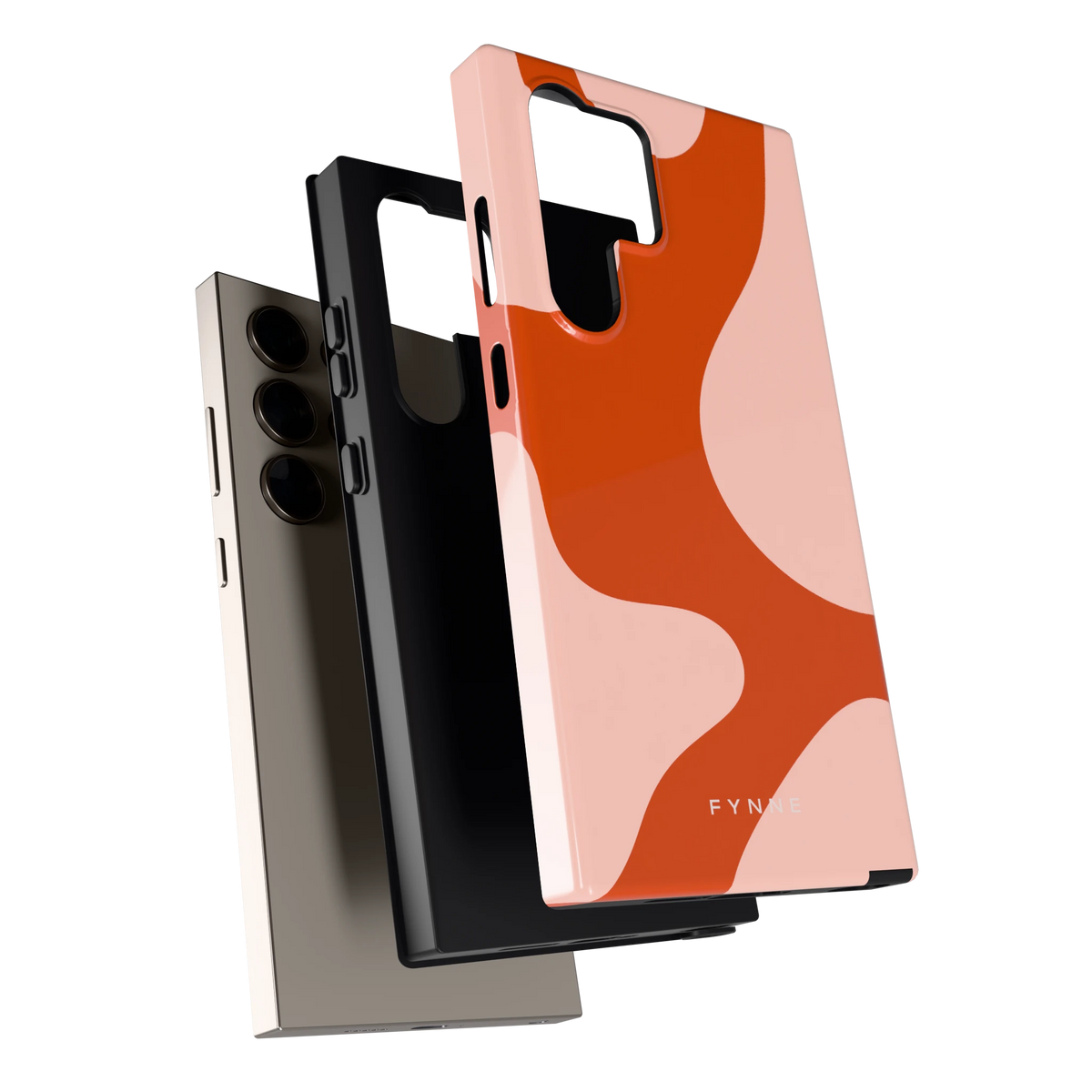 Terracotta Vlekken hoesje voor Galaxy S24 Ultra, los van de telefoon