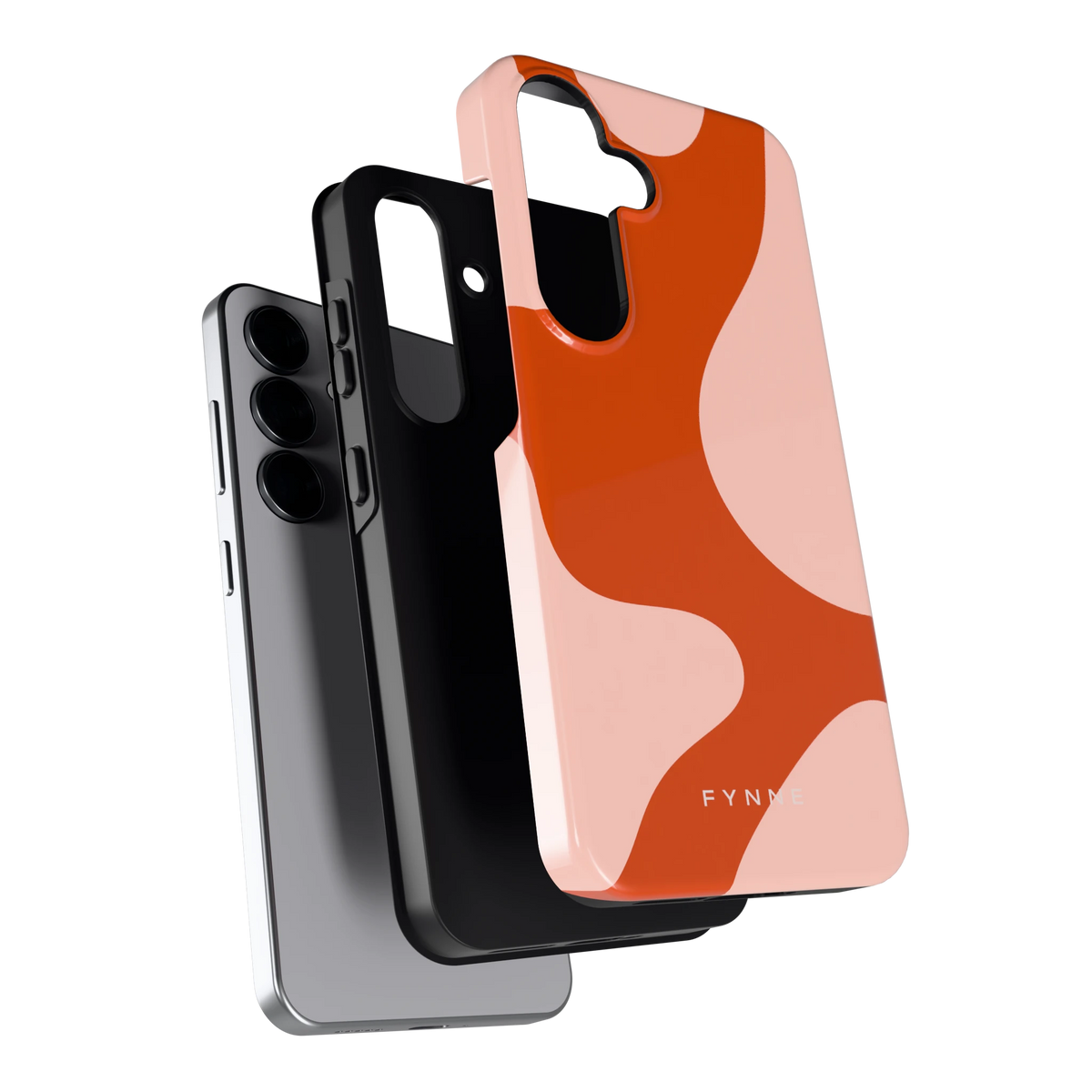 Terracotta Vlekken hoesje voor Galaxy S25, los van de telefoon