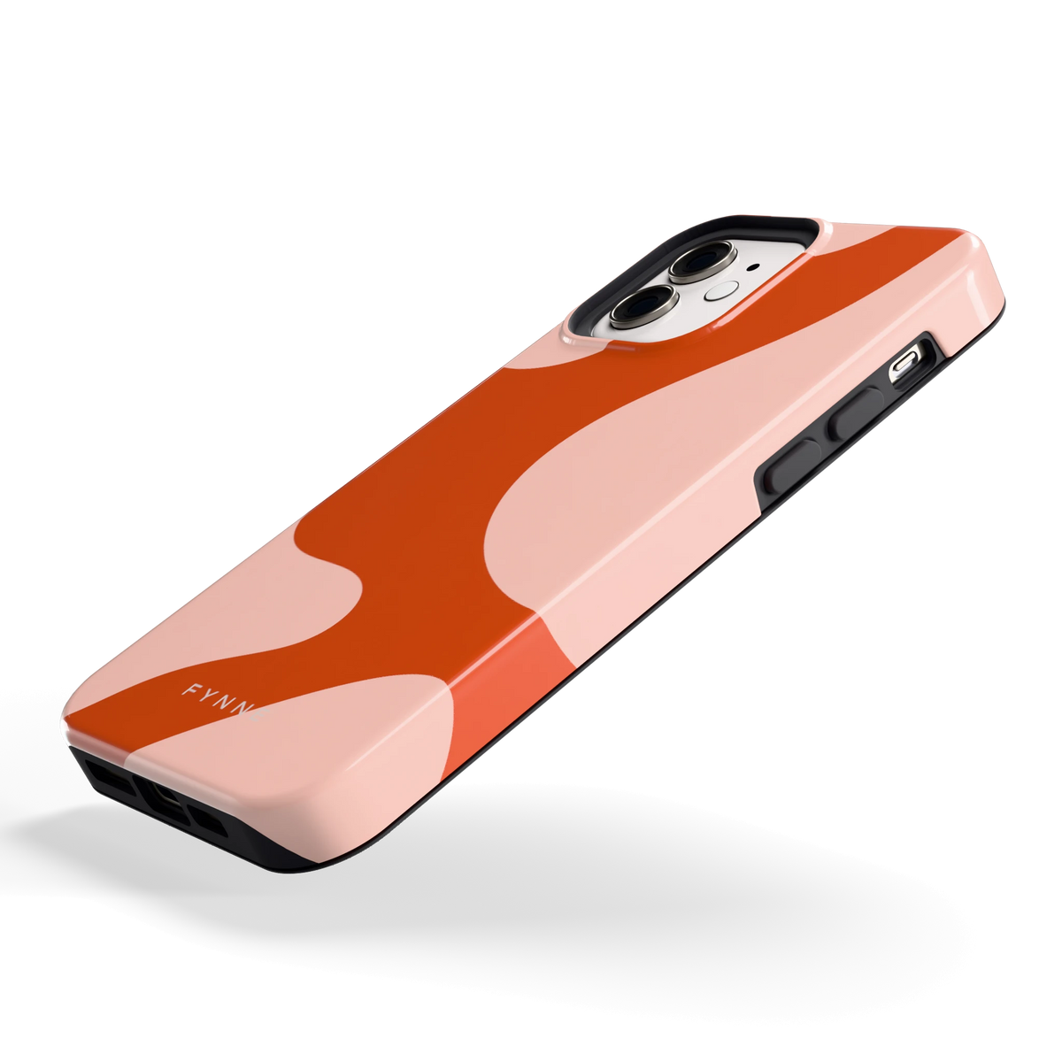 Terracotta Vlekken hoesje voor iPhone 12, schuin