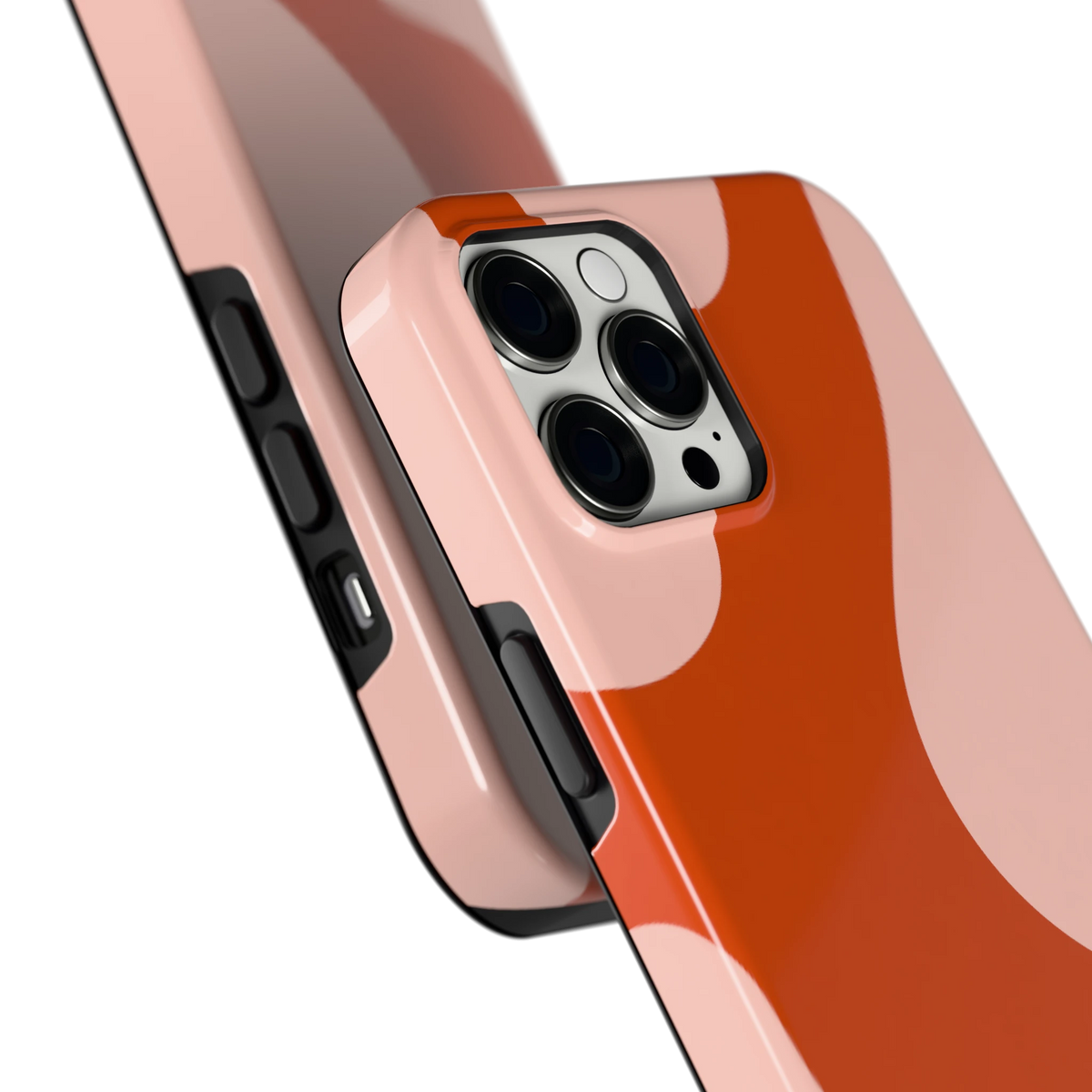 Terracotta Vlekken hoesje voor iPhone 12 Pro Max, close-up