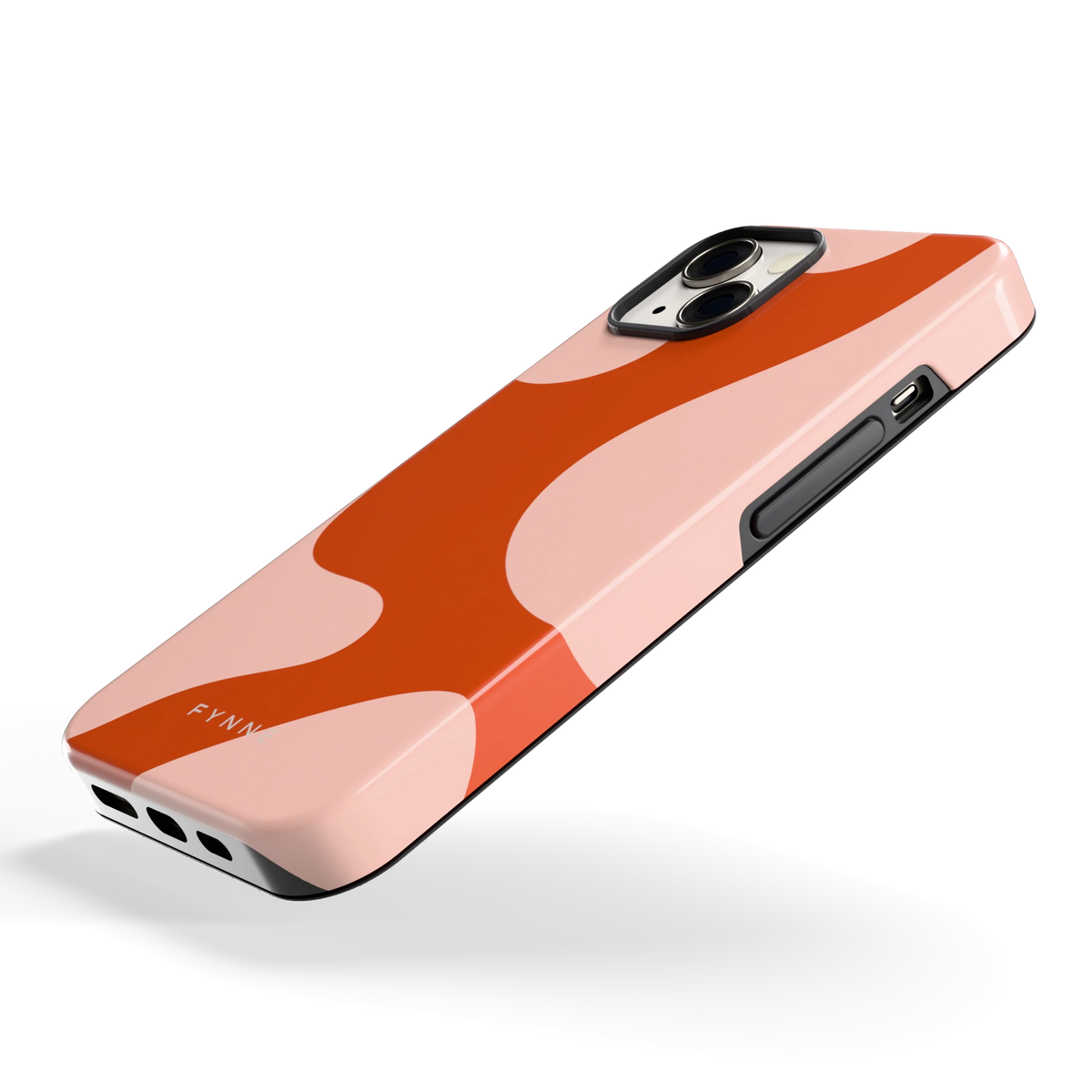 Terracotta Vlekken hoesje voor iPhone 13, schuin