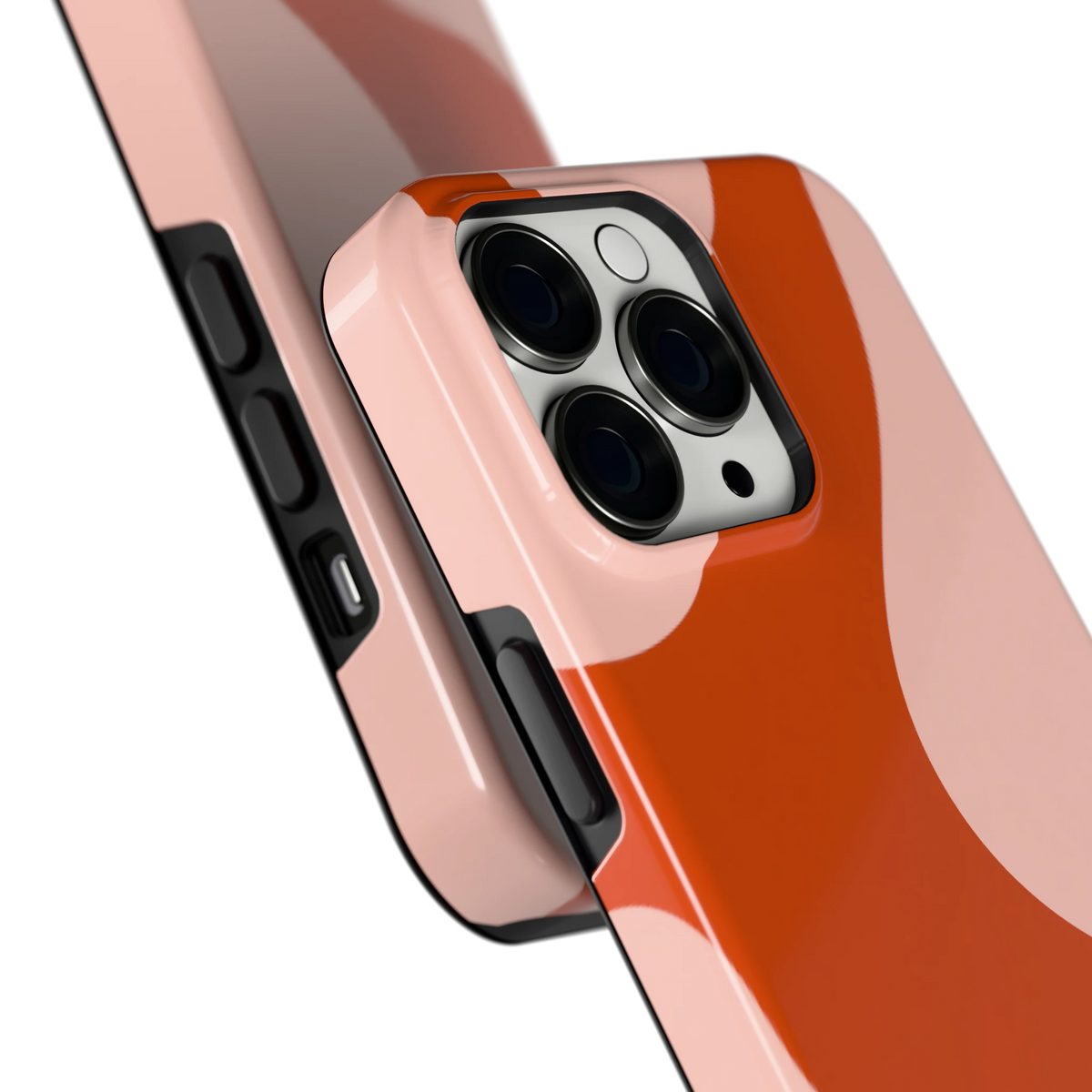 Terracotta Vlekken hoesje voor iPhone 13 Pro, close-up