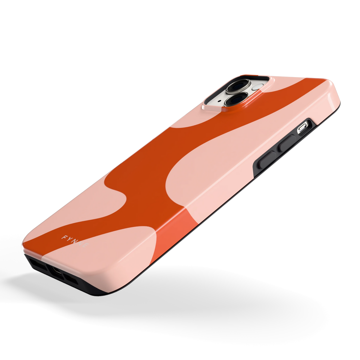 Terracotta Vlekken hoesje voor iPhone 14 Plus, schuin