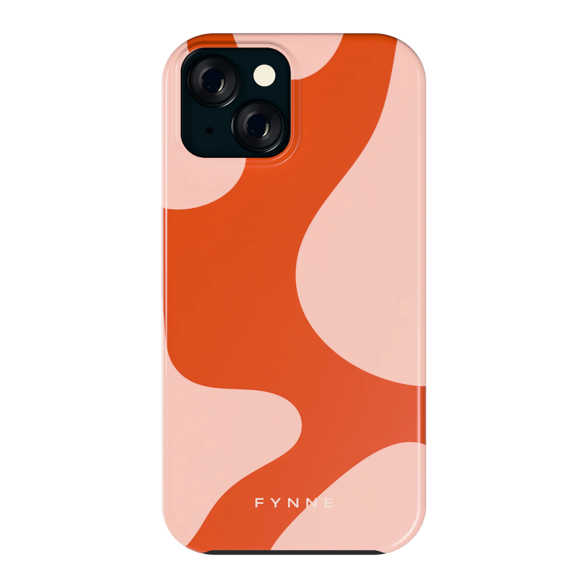 Terracotta Vlekken hoesje voor iPhone 15, achterkant