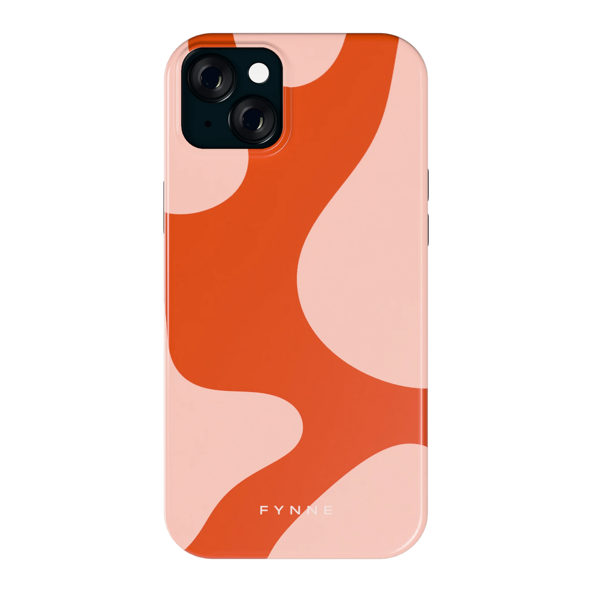 Terracotta Vlekken hoesje voor iPhone 15 Plus, achterkant