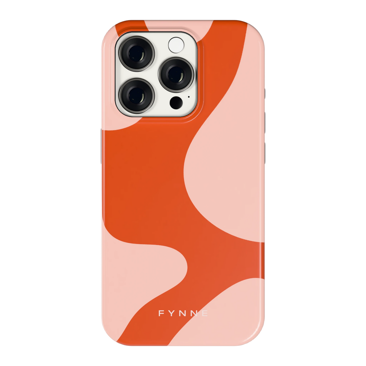 Terracotta Vlekken hoesje voor iPhone 15 Pro, achterkant