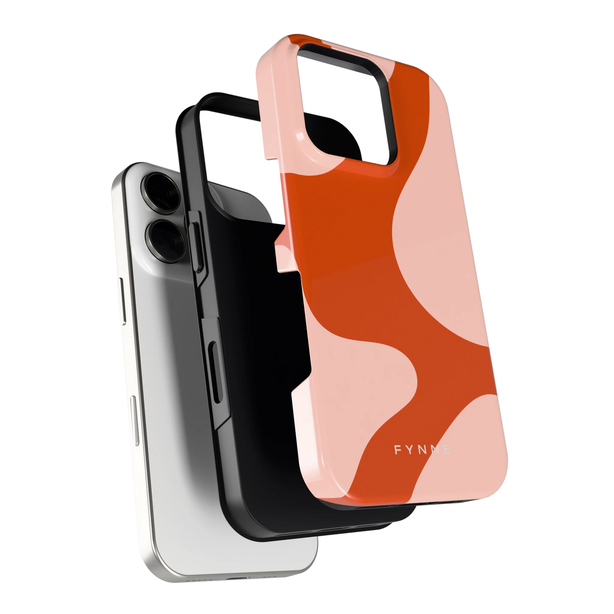 Terracotta Vlekken hoesje voor iPhone 16 Pro, los van de telefoon