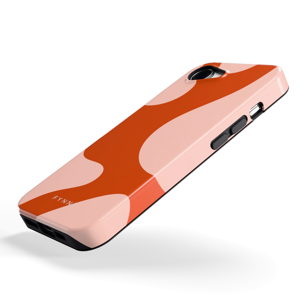 Terracotta Vlekken hoesje voor iPhone 16e, schuin