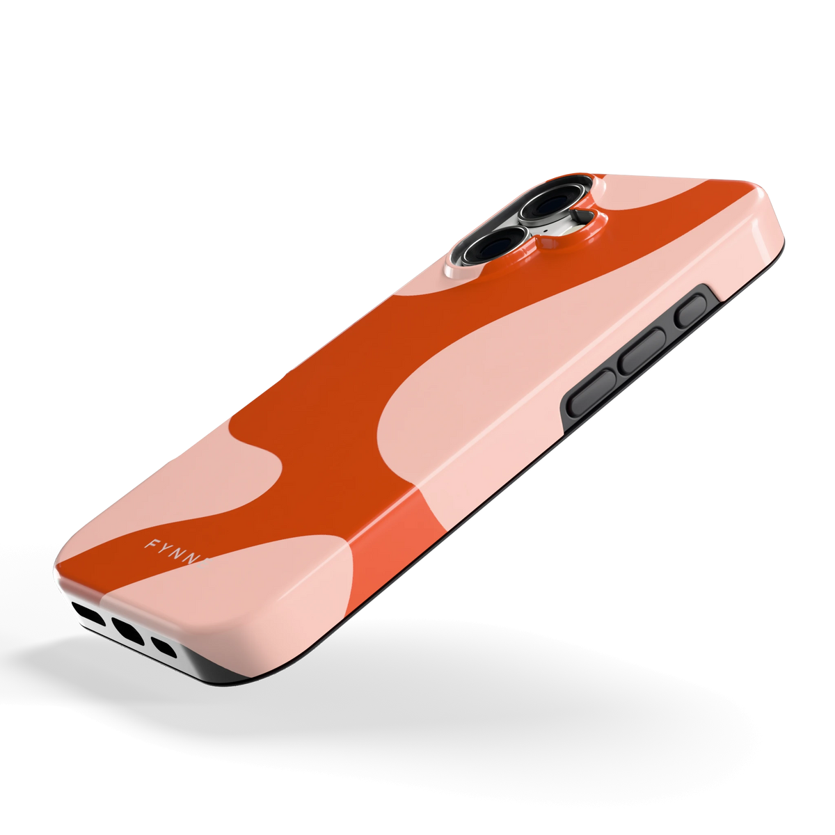 Terracotta Vlekken hoesje voor iPhone 17, schuin