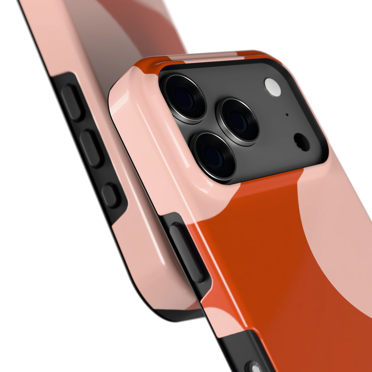 Terracotta Vlekken hoesje voor iPhone 17 Pro, close-up