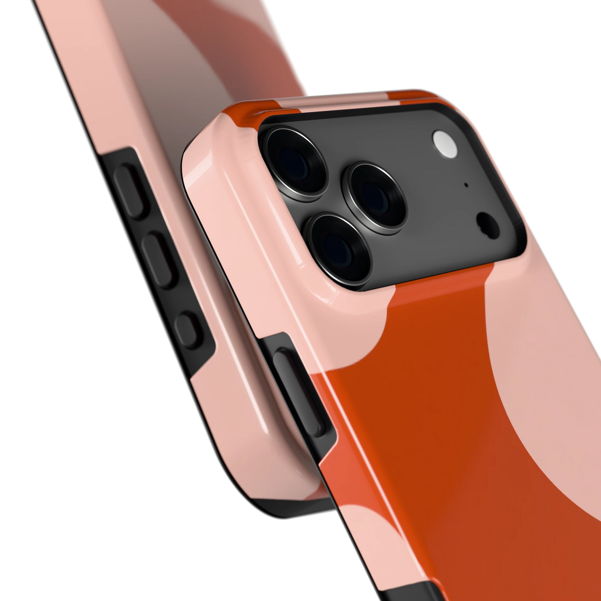 Terracotta Vlekken hoesje voor iPhone 17 Pro Max, close-up