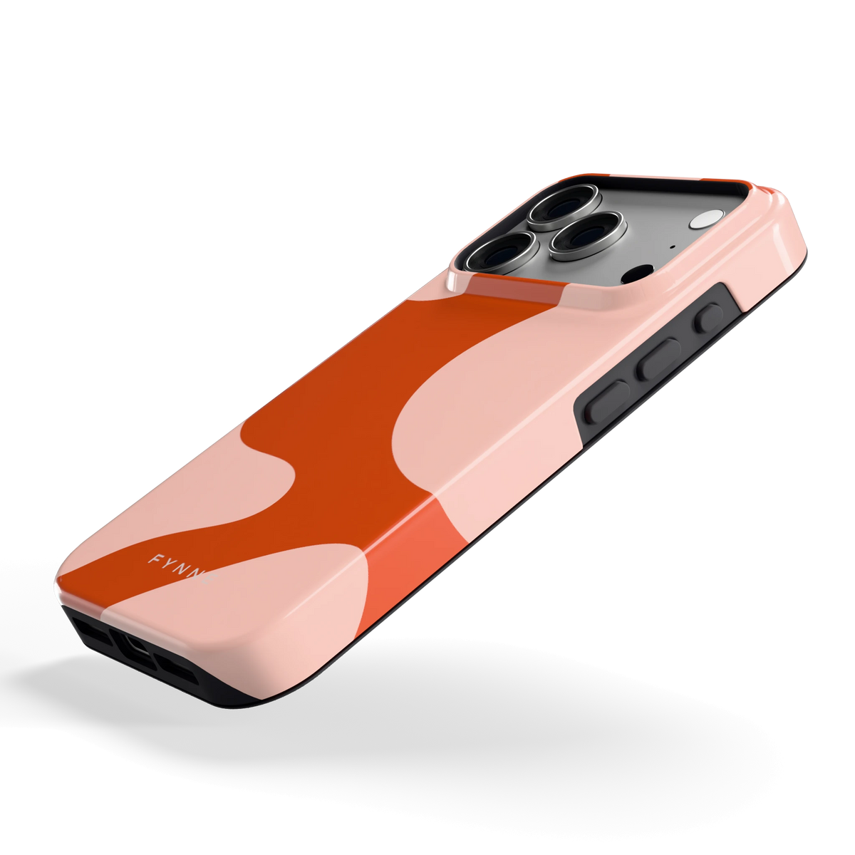 Terracotta Vlekken hoesje voor iPhone 18 Pro, schuin
