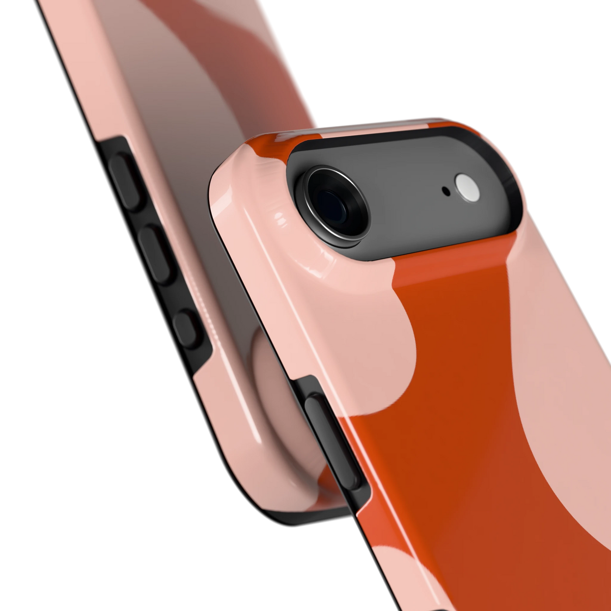 Terracotta Vlekken hoesje voor iPhone Air, close-up